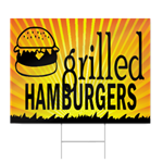 Grilled Hamburger Sign