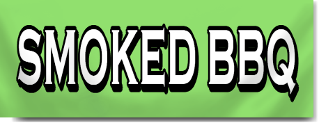 Smoked BBQ Block Lettering Banner