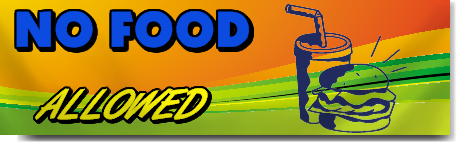 No Food Allowed Banner