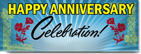 Png happy anniversary celebration banner