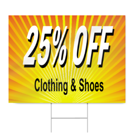 25% Off Sign