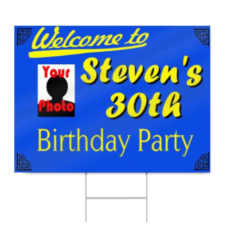 30th Birthday Sign with photo