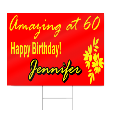 60th Happy Birthday Sign