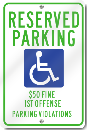 Alabama ADA Reserved Parking Signs
