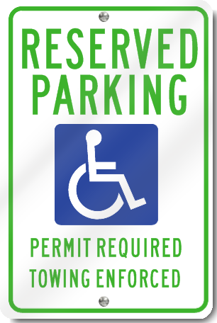 Arkansas Reserved Parking Handicap Sign
