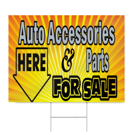 Auto Accessories Parts Sign