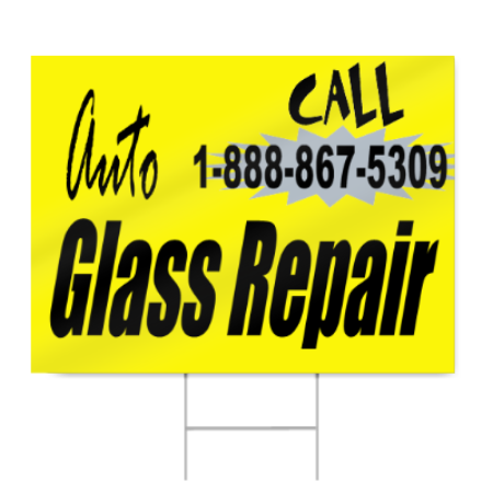 Auto Glass Repair Sign