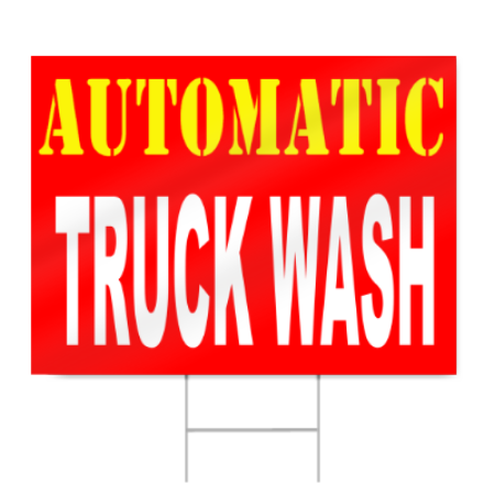 Automatic Truck Wash Sign