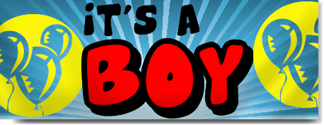 Its a Boy Banner in Blue