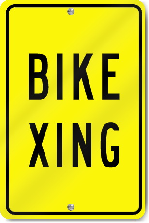 Bike Crossing Sign