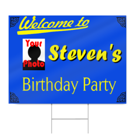 Birthday Sign with Photograph