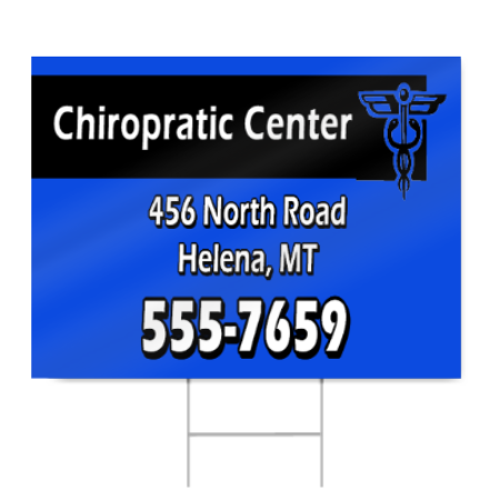Blue Chiropractic Center Sign