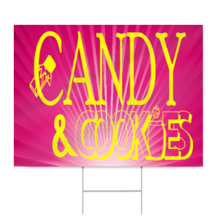Candy and Cookie Sign