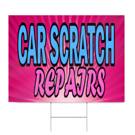 Car Scratch Repairs Sign