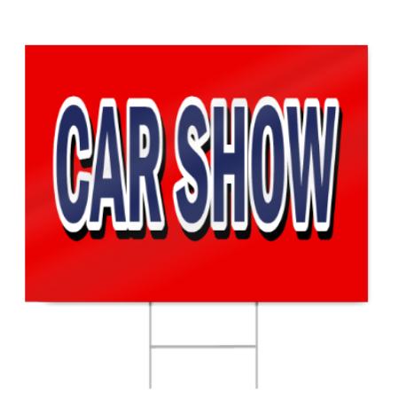 Car Show Block Lettering Sign