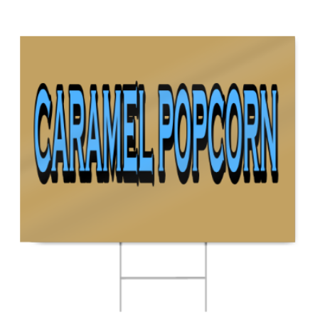 Caramel Popcorn Lettering Sign