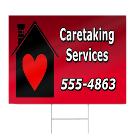 Caretaking Services Sign