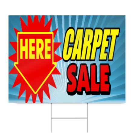 Carpet Sale Here Sign