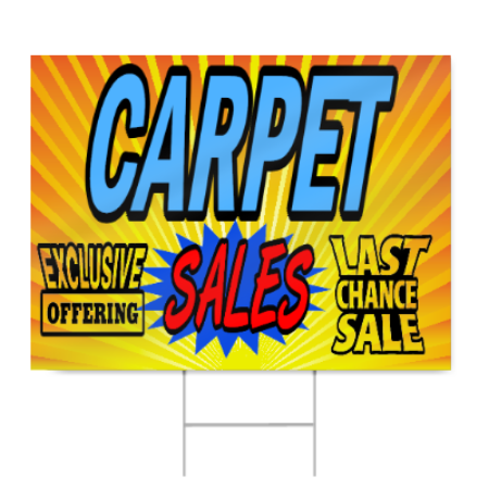Carpet Sales Last Chance Sign