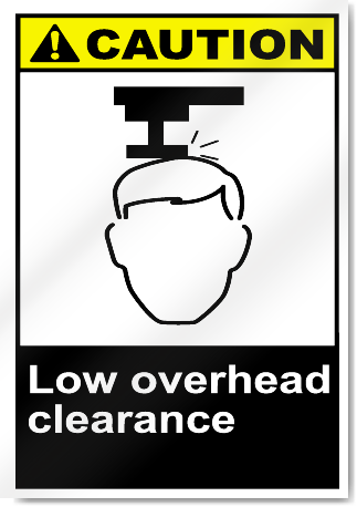 low overhead clearance signs