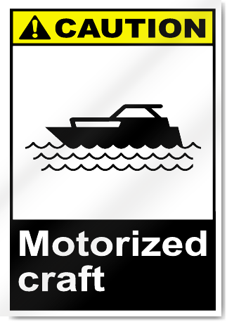 Motorized Craft Caution Signs