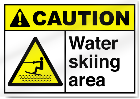 Water Skiing Area Caution Signs