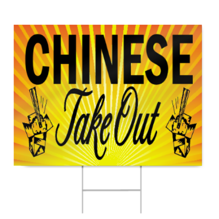 Chinese Take Out Sign