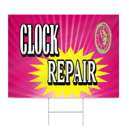 Clock Repair Sign