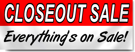 Close Out Sale Banners in Red