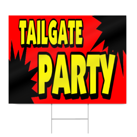 College Baseball Tailgate Party Sign