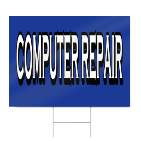 Computer Repair Block Lettering Sign
