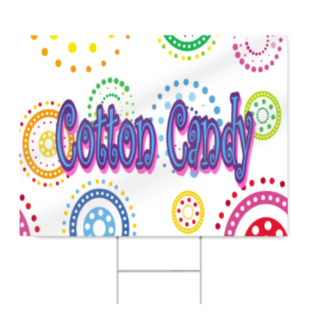 Cotton Candy Sign in Blue