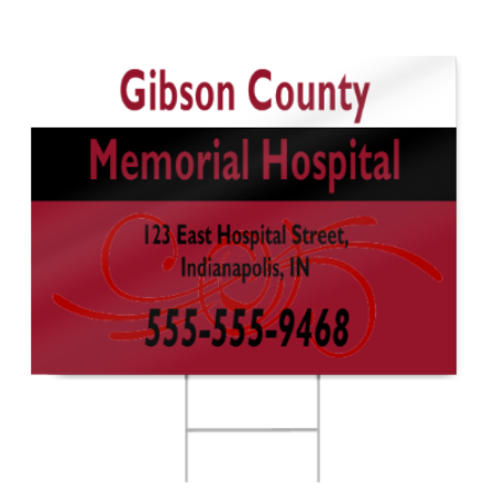 County Memorial Hospital Sign