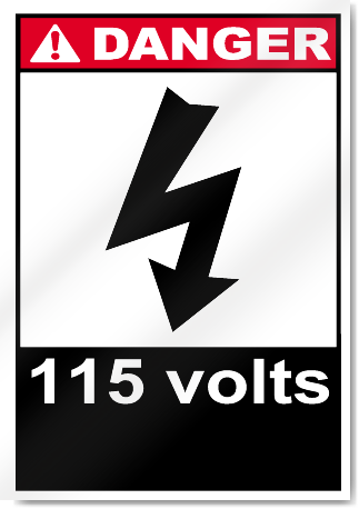 115 Volts Danger Signs