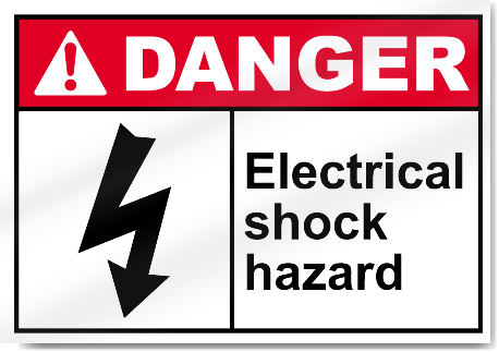 Electrical Shock Hazard Danger Signs