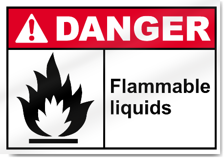 Flammable Liquids Danger Signs