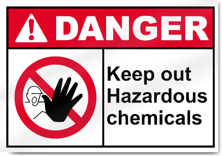 Keep Out Hazardous Chemicals Danger Signs