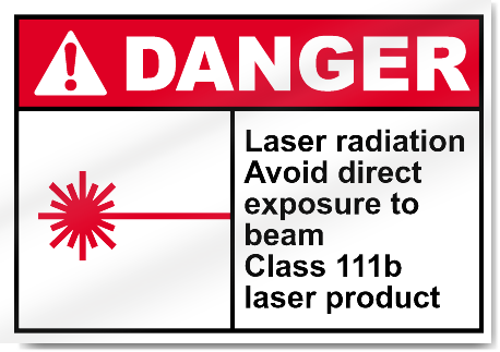 Laser Radiation Avoid Direct Exposure To Beam Danger Signs