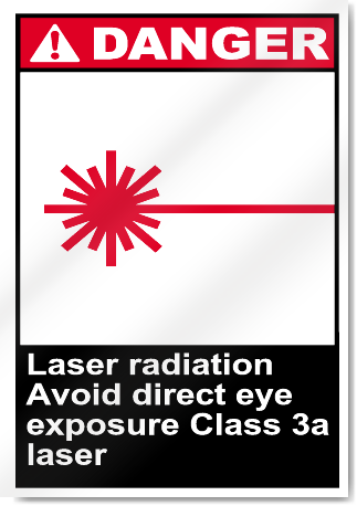 Laser Radiation Avoid Direct Eye Exposure Class 3a Laser Danger Signs