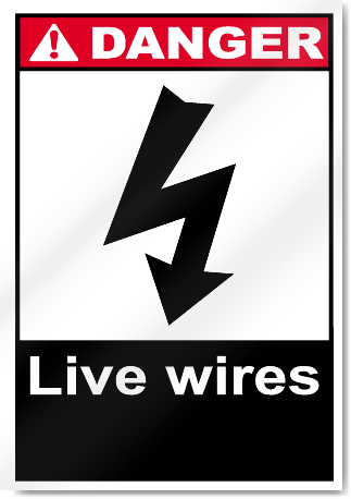 Danger Live Wires Sign, SKU: S2-4137