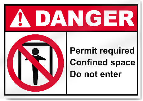 Permit Required Confined Space Do Not Enter Danger Signs
