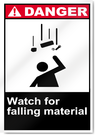 Watch For Falling Material Danger Signs