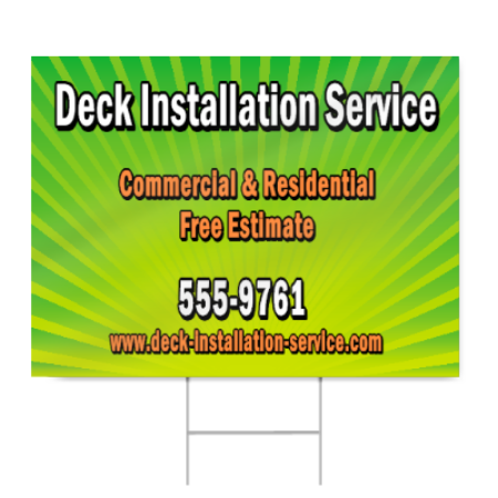 Deck Installation Service Sign