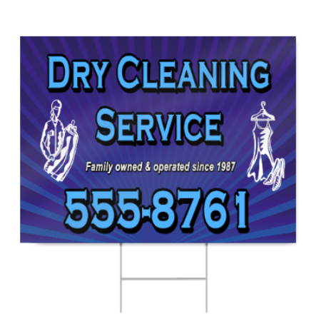 Dry Cleaning Service Sign