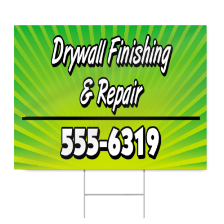 Drywall Finishing and Repair Sign