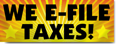 We E-File Taxes Banner