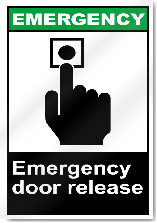 Emergency Door Release Emergency Signs
