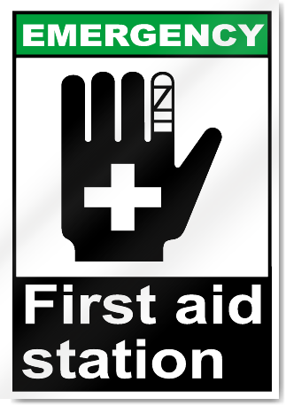 First Aid Station Emergency Signs
