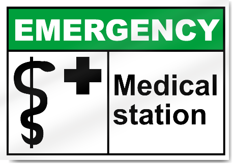 Medical Station Emergency Signs