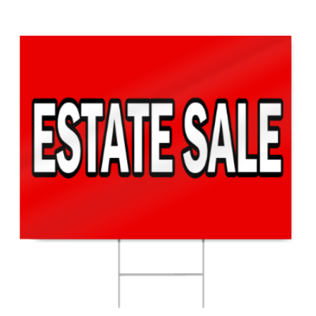 Estate Sale Block Lettering Sign